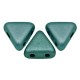 Cuentas de vidrio Kheops® par Puca® - Metallic mat green turquoise 23980/94104